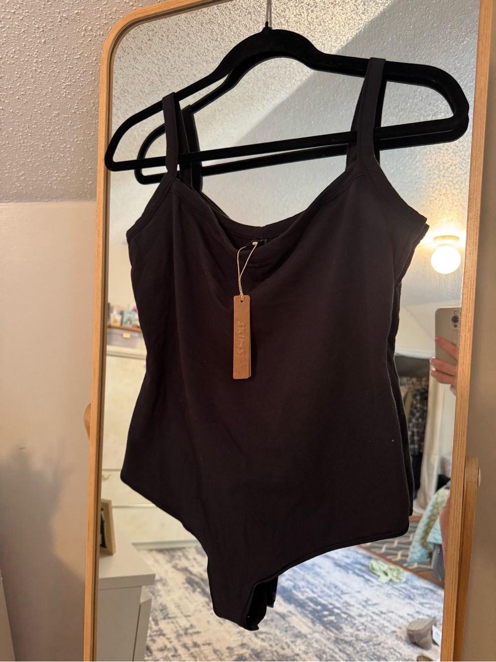SKIMS Black Sleeveless Scoop Bodysuit